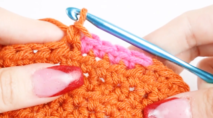 How to change color in crochet video tutorial