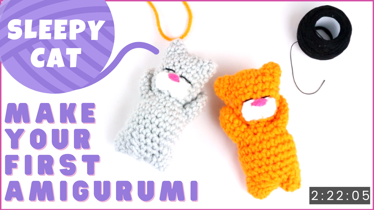 Make your first amigurumi cat video for beginners