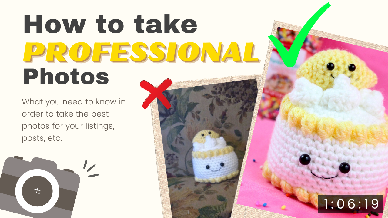 How to take professional photos of your crochet video tutorial